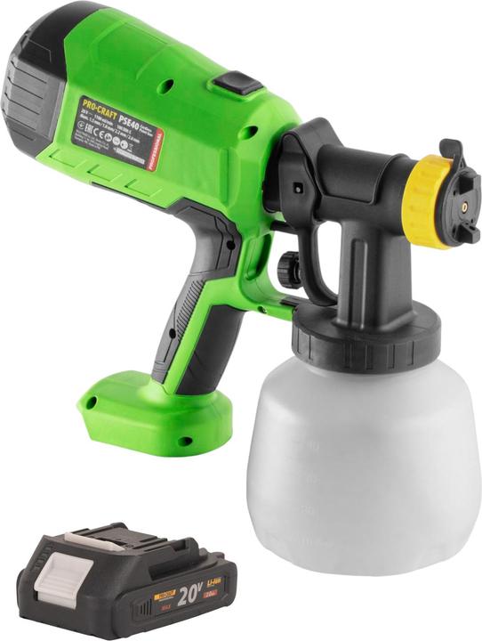 Produktbild Procraft PSE40bb Akku Farbspritzpistole 20 V + 1x Akku 2,0 Ah - ohne Ladegerät