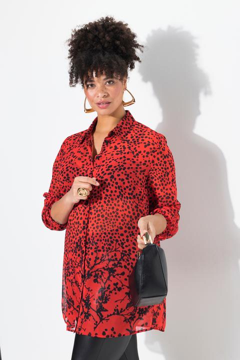 Produktbild Miamoda Bluse, A-Linie, Chiffon, Punkte/floral (44)