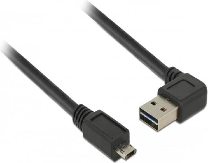 Produktbild Delock USB2.0-Kabel Easy A-MicroB: 1m, schwarz (1 m, USB 2.0)