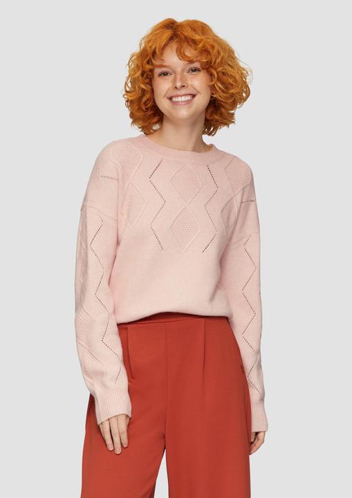 Produktbild S.Oliver Strickpullover Pullover aus Viskosemix mit Ajour-Muster (XXL)