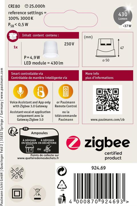 Produktbild Paulmann Base Coin (430 lm)