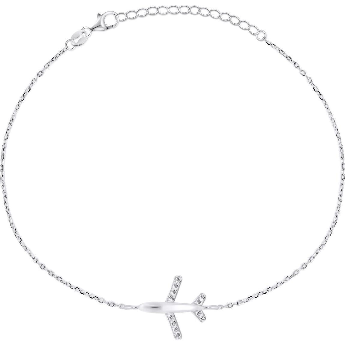 Brilio, Bracciale, Argento - Elegante bracciale in argento Airplane BRC65W