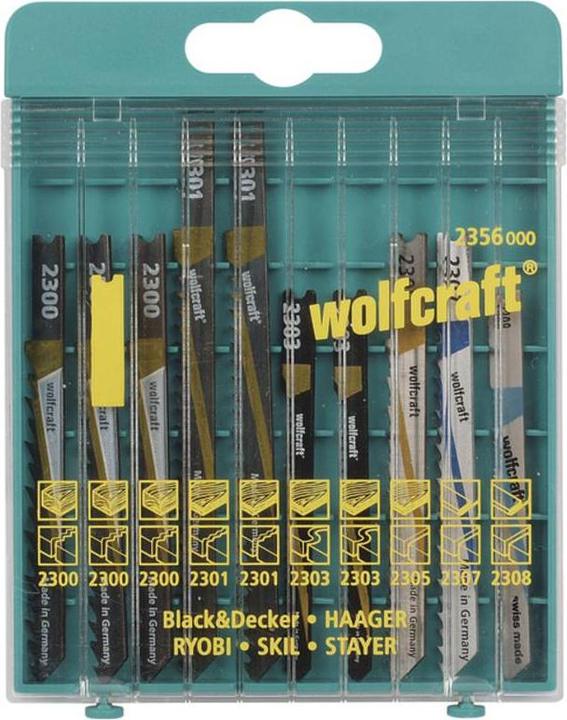 Produktbild wolfcraft 1 Stichsägeblätter-Set 10-tlg. U-Schaft