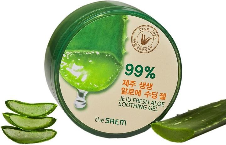 Actual product image The Saem face cream Jeju Fresh Aloe Soothing Gel moisturizing aloe vera gel 300ml (300 ml, Face gel)