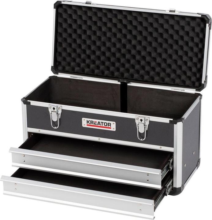 Kreator Alu-Koffer mit Schublade 523x305x240mm - 2 Schubladen