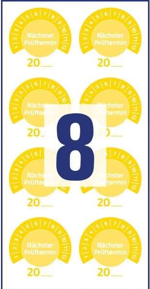 Actual product image Avery -Zweckform 80 St. Prüfplakette 20XX Gelb (Ø) 30 mm 30 mm