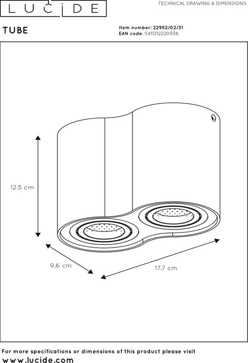 Produktbild Lucide Tube (GU10)