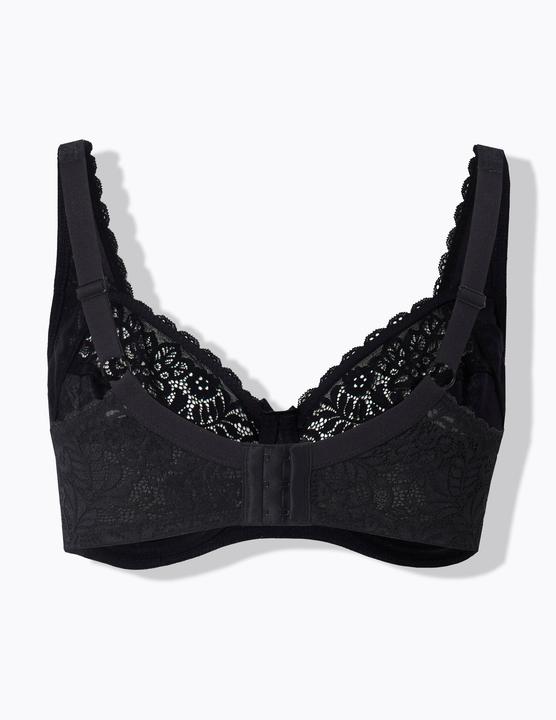 Produktbild Ulla Popken Bügel-BH, Blütenspitze, Vollspitze, Cup C - E (Einzelpack, 100 E)