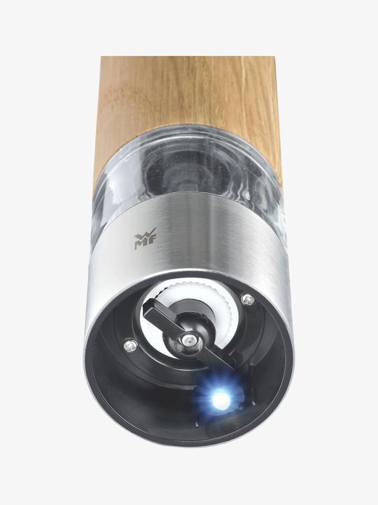 Produktbild WMF Elektrische Mühle 21,5cm Salz und Pfeffermühle Keramikmahlwerk Eichenholz (Diverse Gewürze, Pfeffer, Salz)