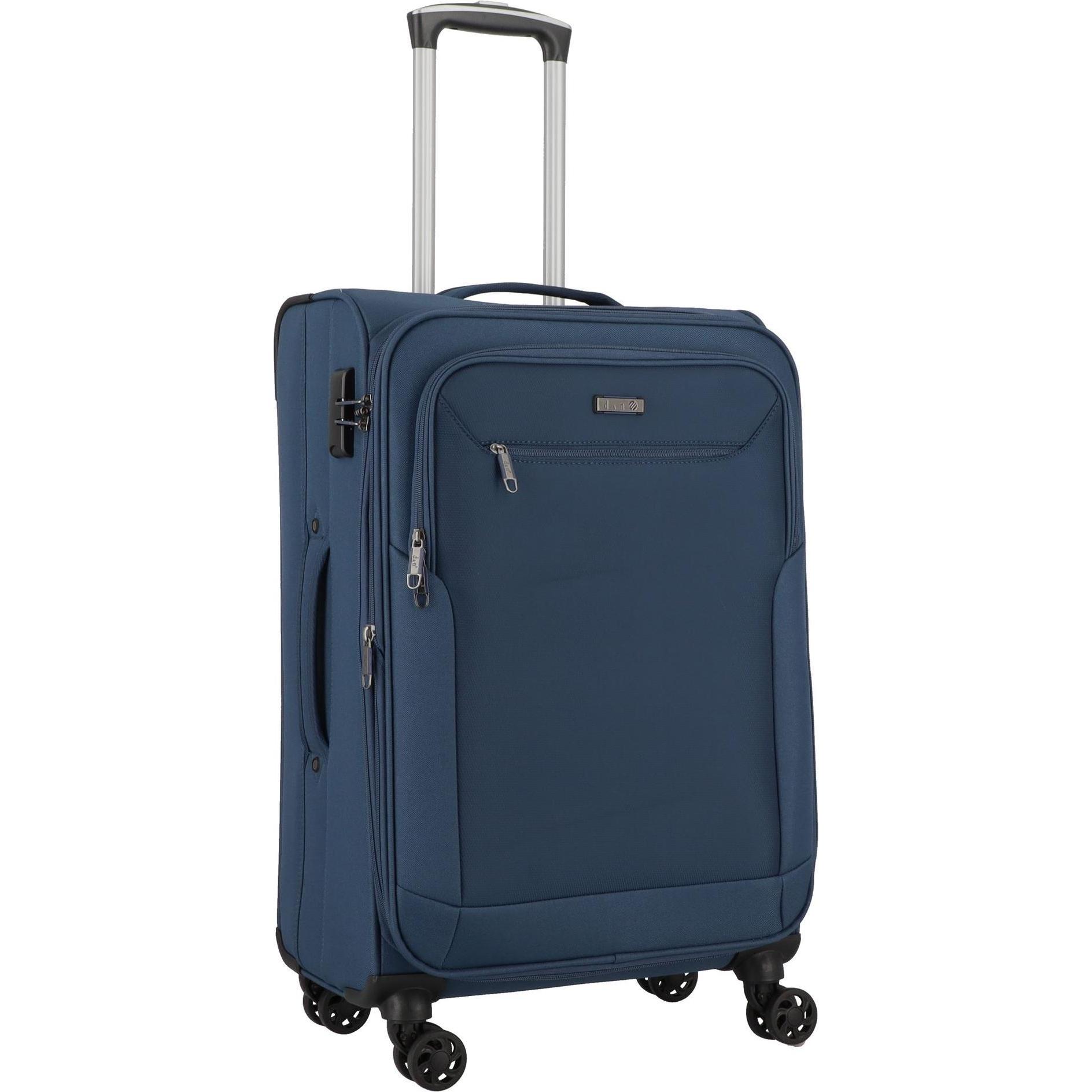 D&N, Koffer, Travel Line 6804 4-Rollen Kofferset 3tlg., Blau, (196 l, XL (ab 115l))