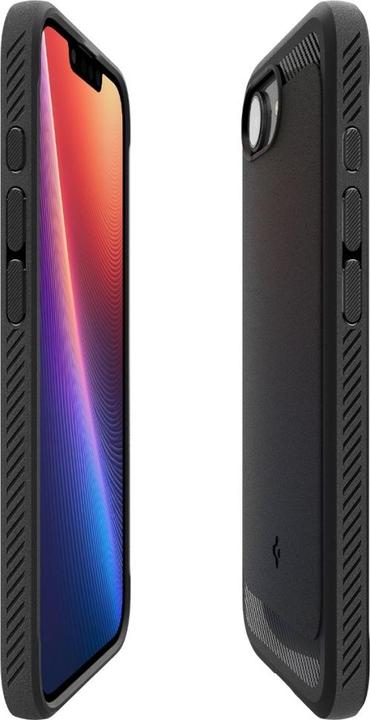 Actual product image Spigen Rugged Armor MagFit TPU Back Cover Schwarz Apple iPhone 16e (Apple iPhone 16e)