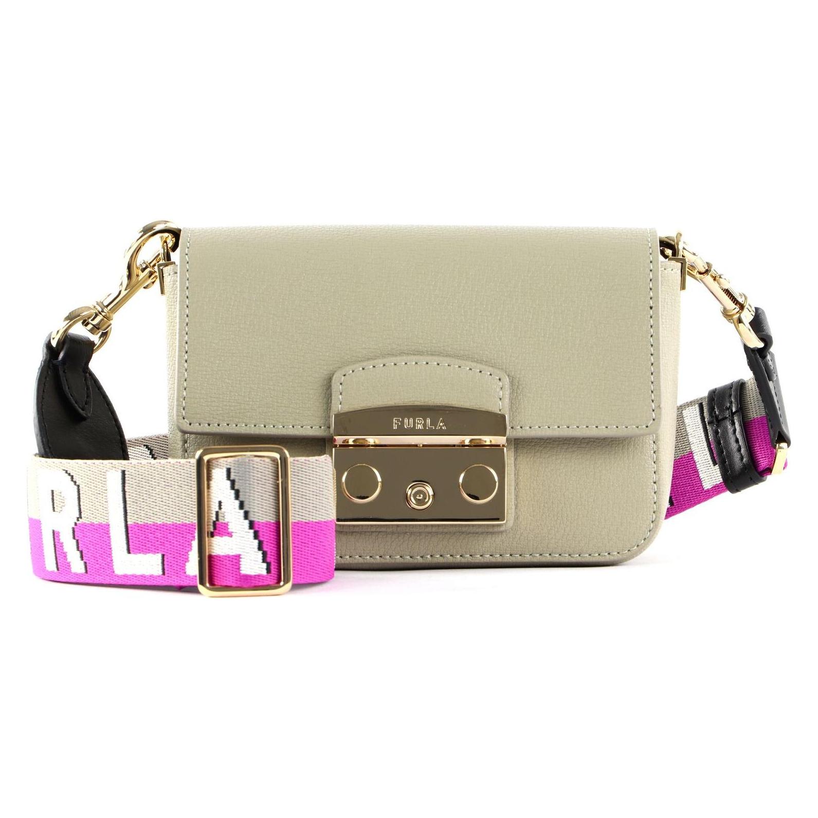 Furla, Damen, Handtasche, Metropolis Mini Crossbody Webbin, Grün, Violett