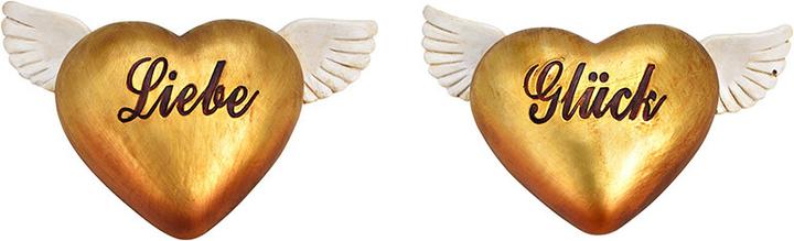Produktbild CreaDiva Goldherzen mit Flügel Liebe & Glück