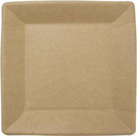 Image du produit FoodLine Assiette lunch carton 23x23cm marron 50pcs/paquet - (50 pcs)