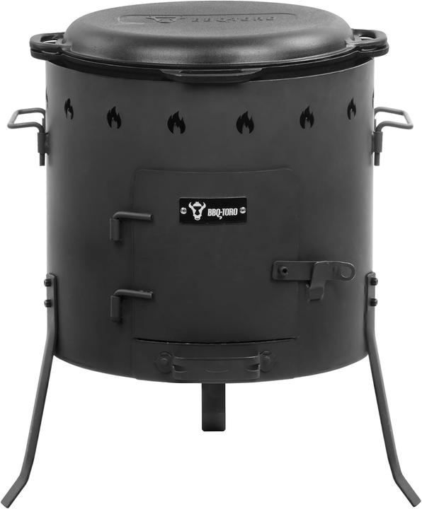 BBQ-Toro Gusseisen Kazan mit Ofen (19 Liter, 40 cm)