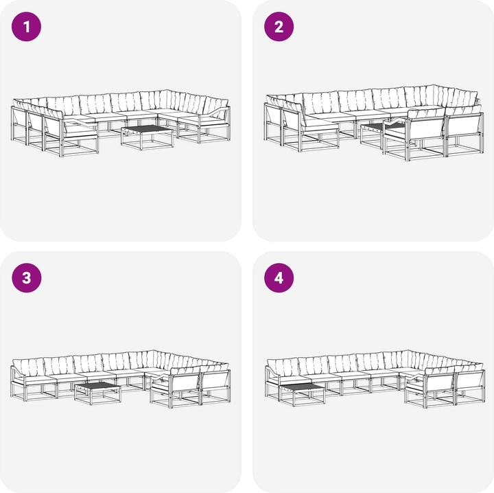 Produktbild vidaXL Outdoor-Sofa