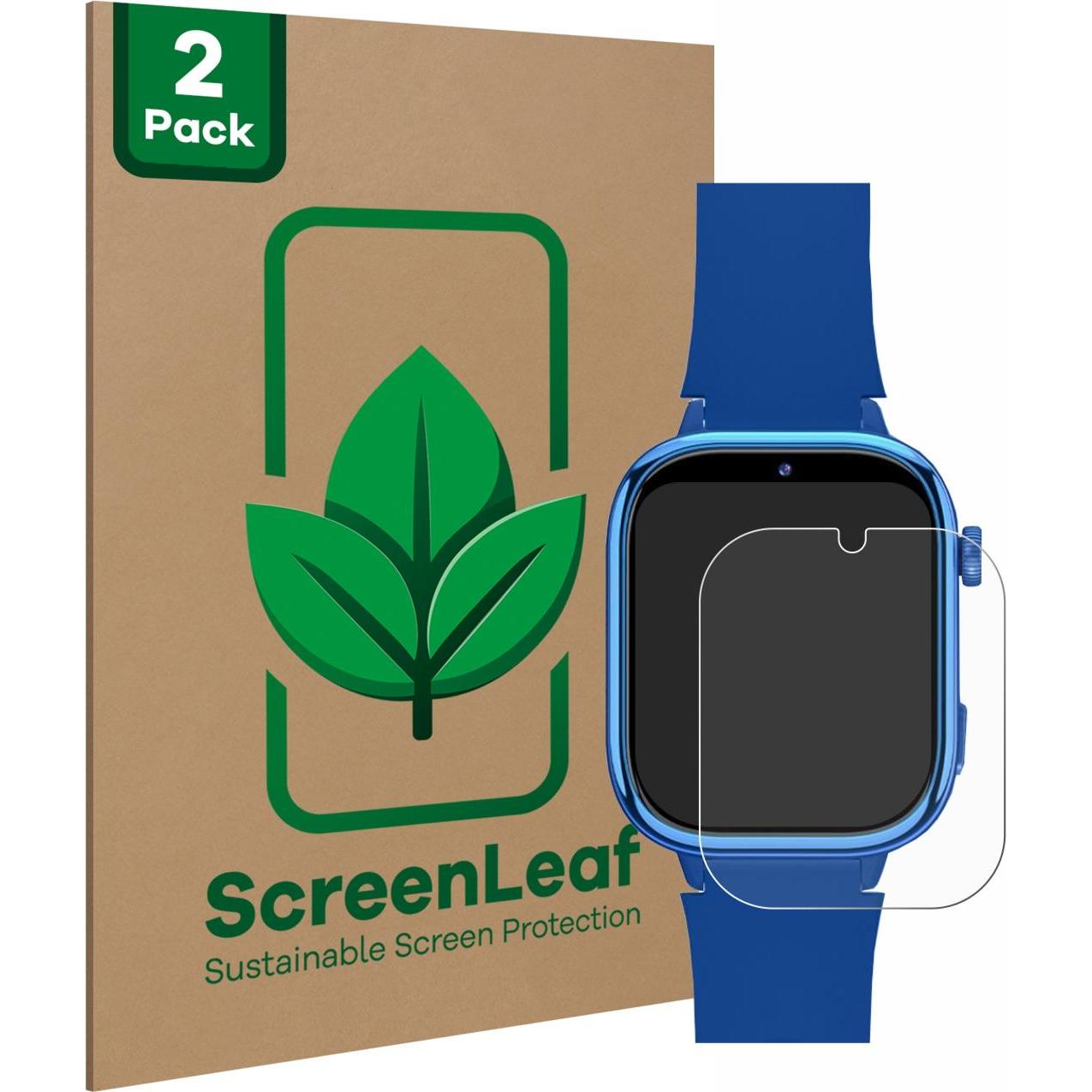 ScreenLeaf Schutzfolie nachhaltiger Displayschutz Displayschutzfolie Folie Klar Transparent, Smartwatch Schutzfolie, Tra...