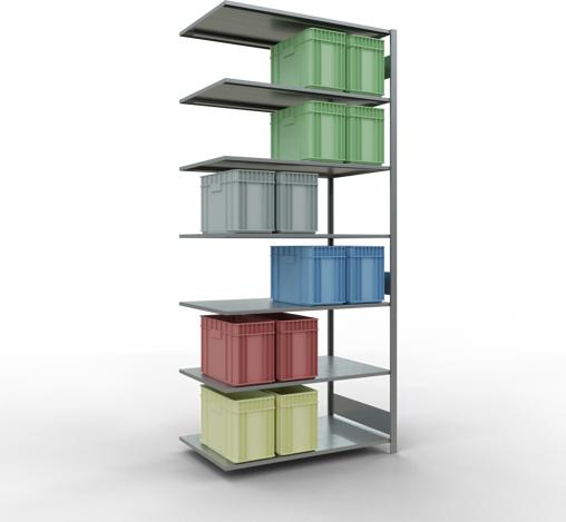 Immagine prodotto Schulte Lagertechnik MULTIplus150 sistema di alloggiamento aggiuntivo senza bulloni con bulloni di lunghezza