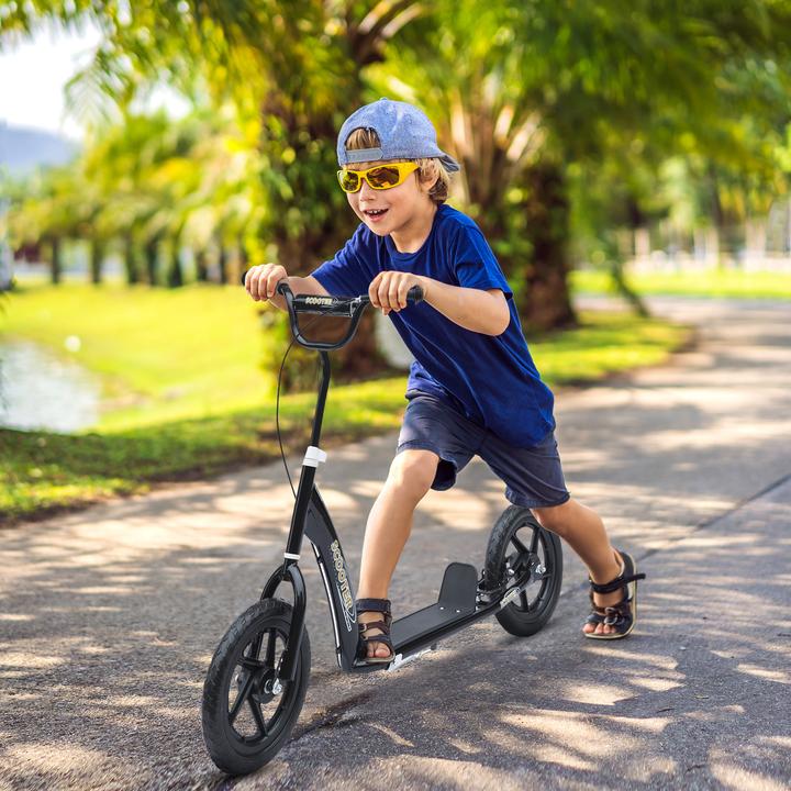 Actual product image Homcom Children's scooter anti-slip tread, metal bike stand for parking