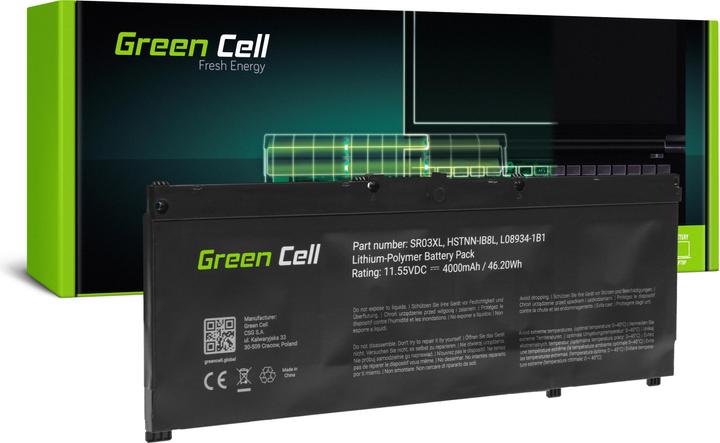 Actual product image GreenCell Laptop Battery SR03XL for HP Omen 15 15-DC 17 17-CB - 11.55V - 4000mAh