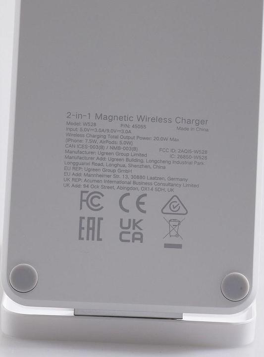 Produktbild Ugreen Magnetisches drahtloses Ladegerät 2in1 (20 W)