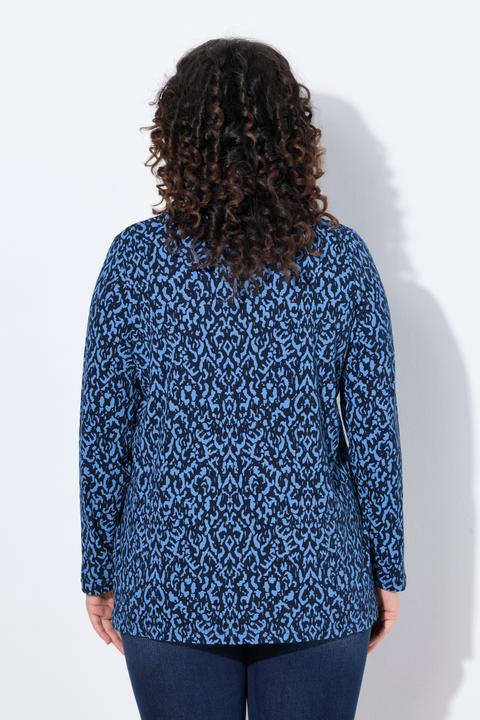 Produktbild Ulla Popken Shirt, Zierfalten, A-Linie, V-Ausschnitt, Langarm. (58)