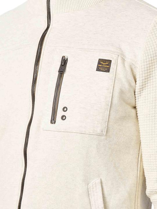 Actual product image Pme Legend Zip Jacket Knit Sweat Combination Bone White (3XL)