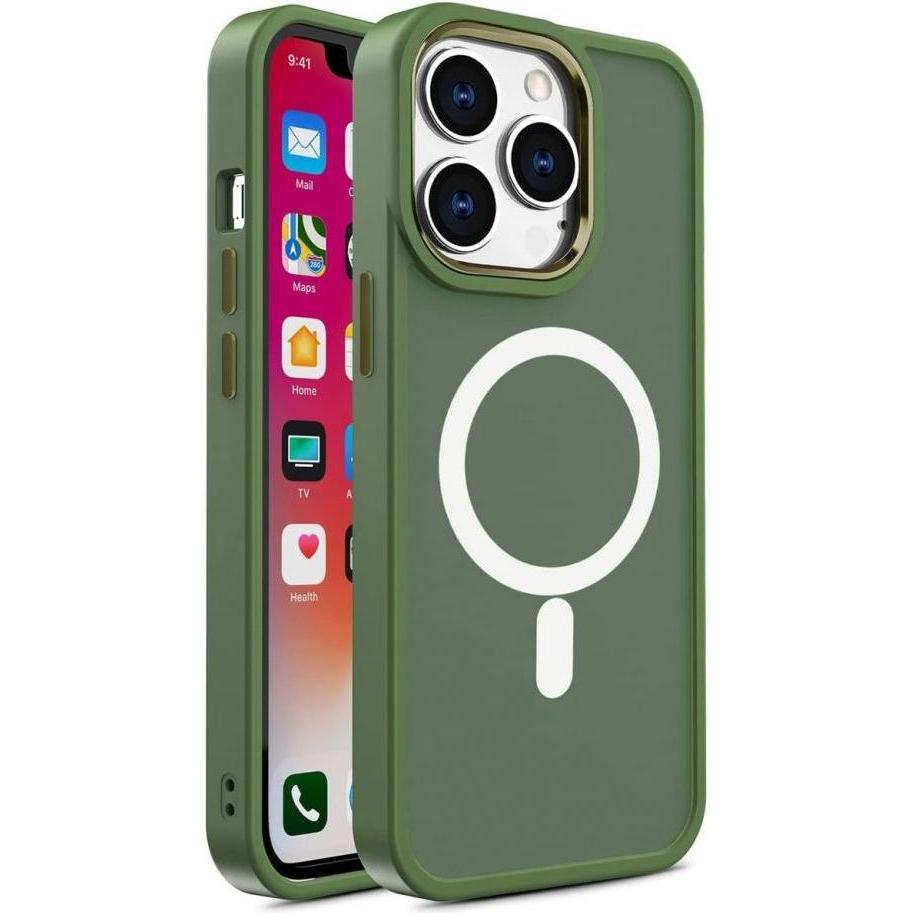 Hurtel Magnetic Color Matte Case for iPhone 15 Plus - green (Apple iPhone 15 Plus), Smartphone Hülle, Grün
