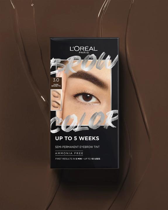 Productafbeelding L'Oréal Paris Brow Colour Semi-Permanente Wenkbrauwverf (3,0 Donkerbruin, N 3,0 Donkere brunette)