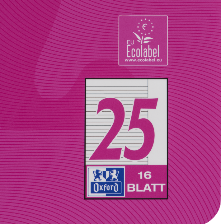 Actual product image Oxford Exercise book, A4, ruling 25 (A4, Lined, Soft cover)