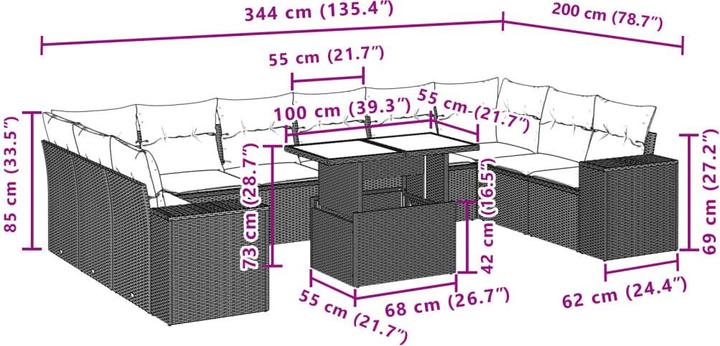 Produktbild vidaXL Matthieu