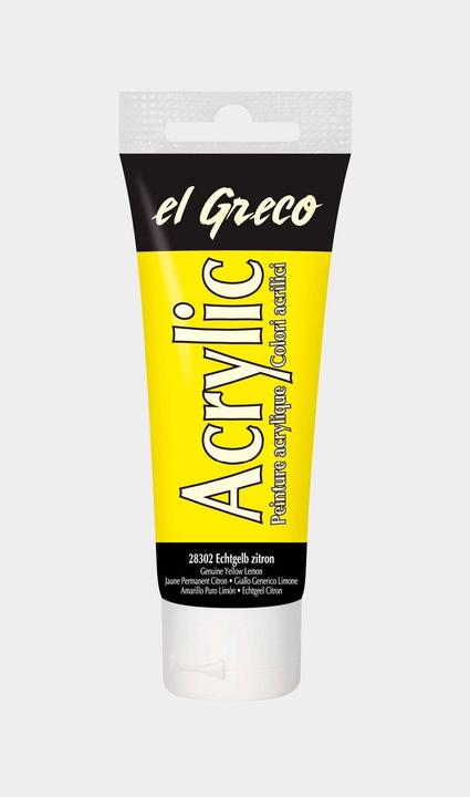 Produktbild Kreul el Greco Acrylic 75ml (Echtgelb-Zitron, 75 ml)