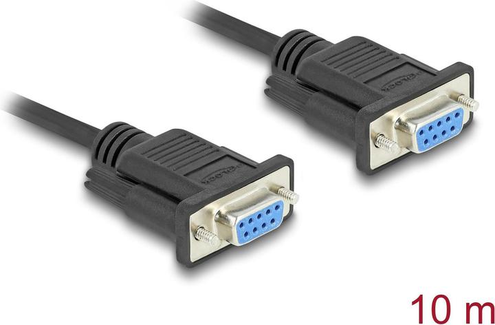Produktbild Delock Seriell Kabel RS-232 D-Sub9 Buchse zu Buchse 10 m (10 m)