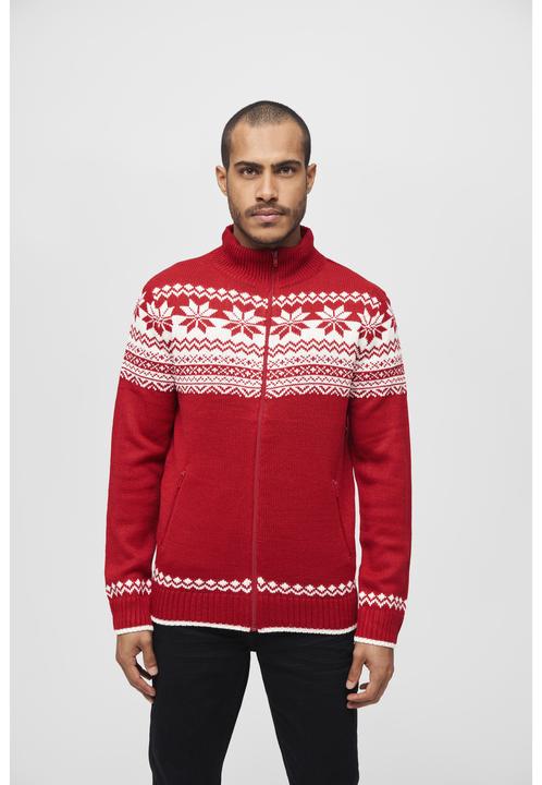 Produktbild Brandit Norwegian Strickjacke Grösse S Farbe Rot (S)