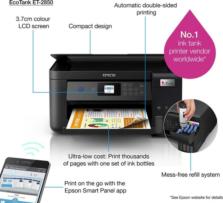 Actual product image Epson EcoTank ET-2850 (Ink tank, Colour)
