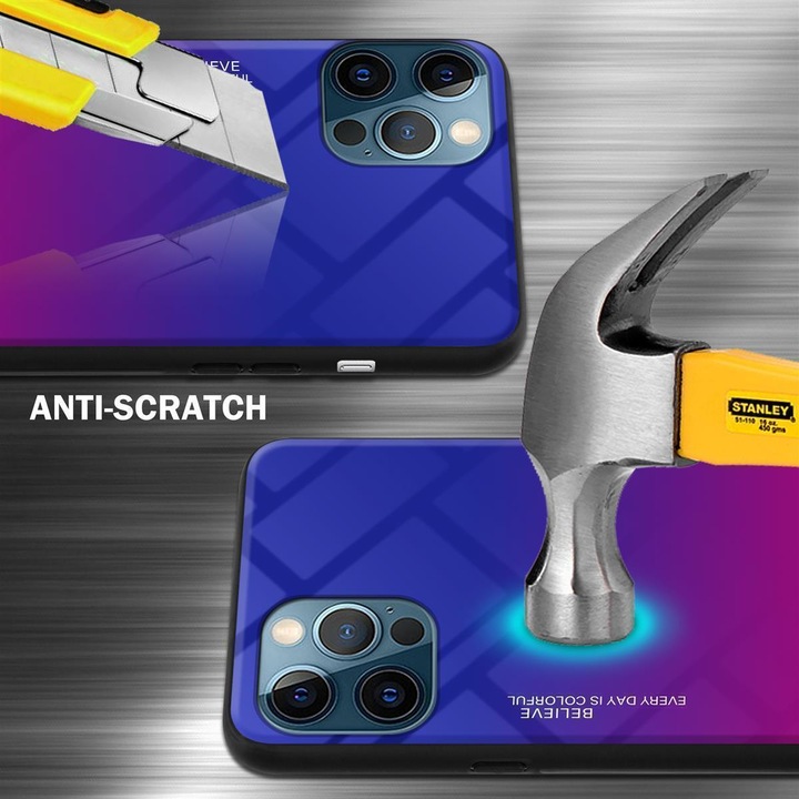 Productafbeelding Cadorabo TPU 2 Kleuren Glazen Hoesje (Apple iPhone 13 Pro)