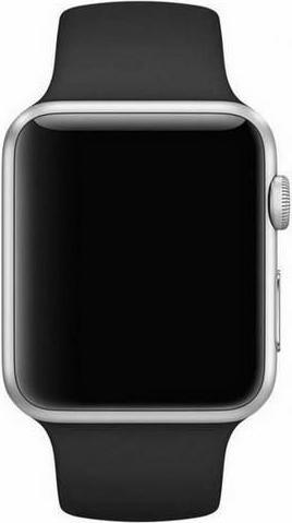 Actual product image pasek Silicon Apple Watch 38/40/ 41 mm czarny/black (Stainless steel)
