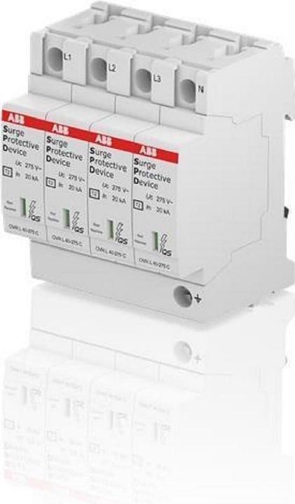 Actual product image ABB OVR T2 4L 40-275 P OVRT24L40-275PQS QS SPD Type 2 for 230/400V TN-S