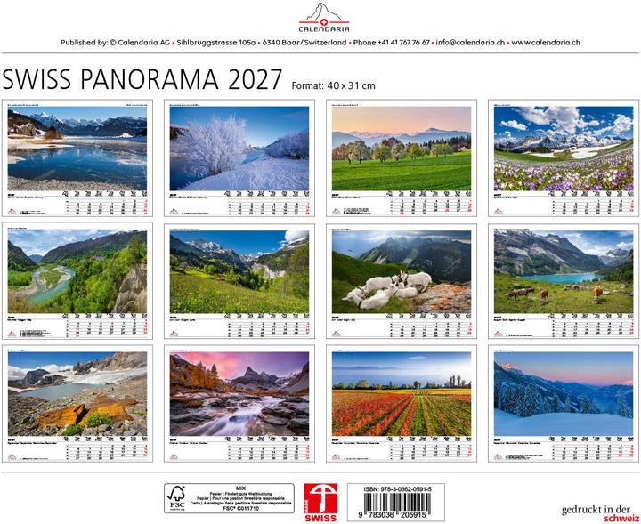 Actual product image Swiss Panorama 2027 (40 x 31)