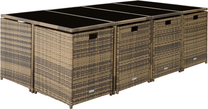 Immagine prodotto tectake Set da giardino in rattan Palma, 8+4+1