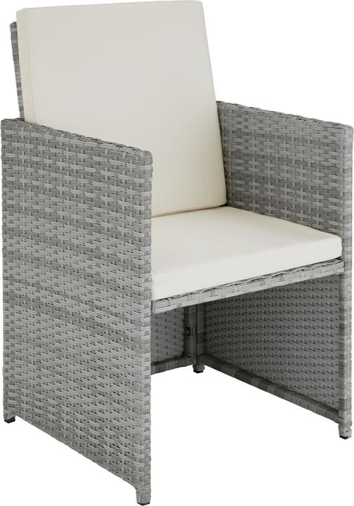 Actual product image tectake Rattan garden furniture set Palma 8+4+1 with protective cover