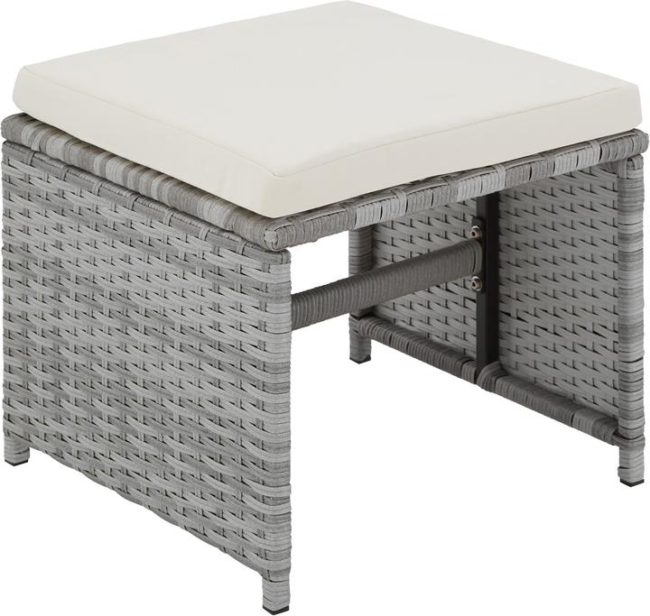 Actual product image tectake Rattan garden furniture set Palma 8+4+1 with protective cover