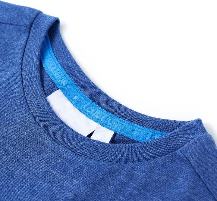 Immagine prodotto vidaXL Maglietta da bambino blu scuro melange 128,Materiale: 80 (128)