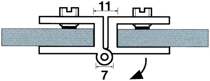 Image du produit Werkstarck Double charnière de porte en verre pour un montage affleurant