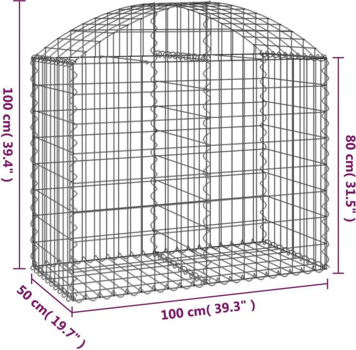 Produktbild vidaXL Gabionenkorb
