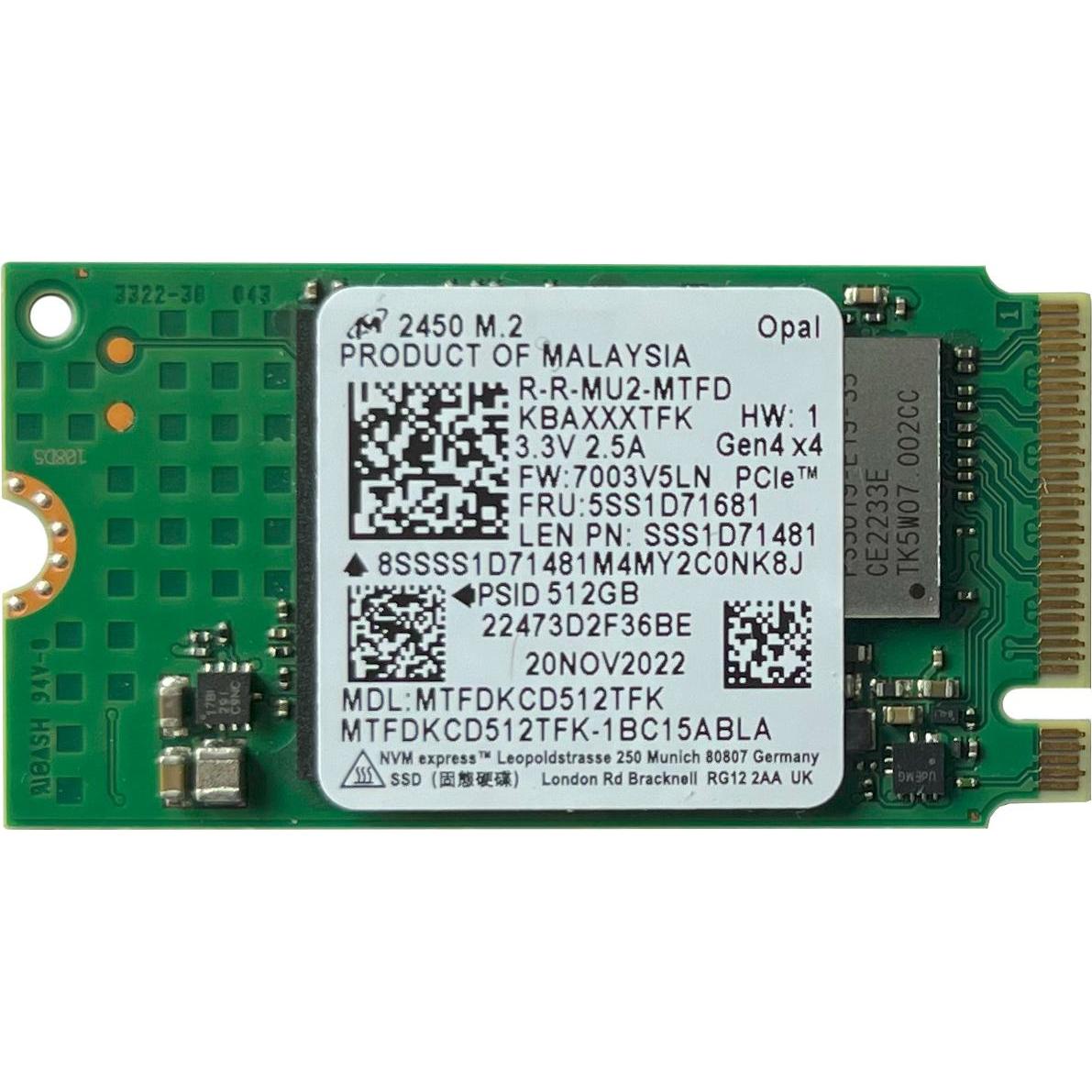 Lenovo Ssd asm (512 GB, M.2 2242), SSD