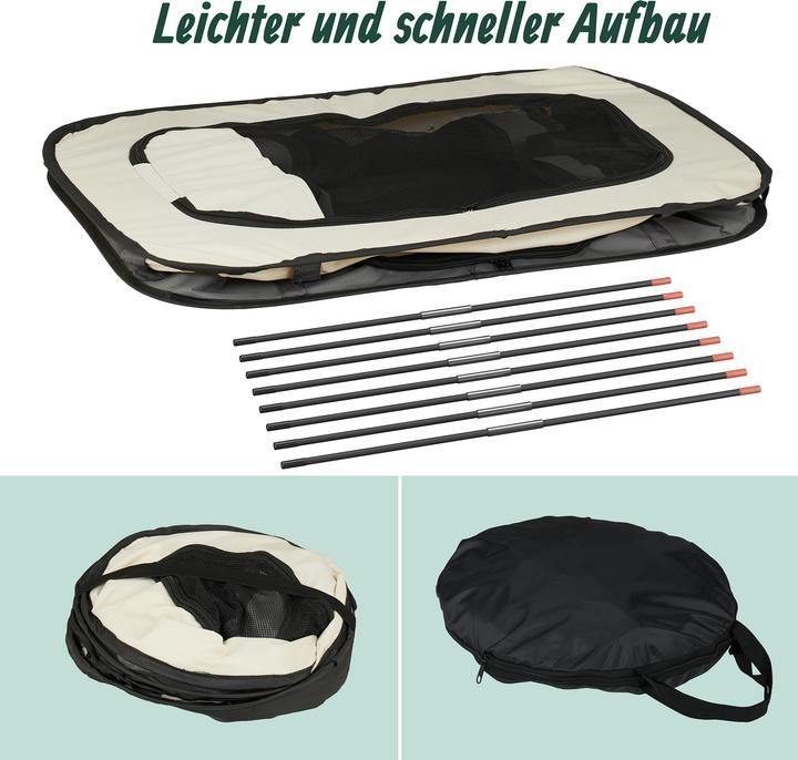 Produktbild Relaxdays Welpenauslauf faltbar drinnen & drauÃŸen (Hundezelt)