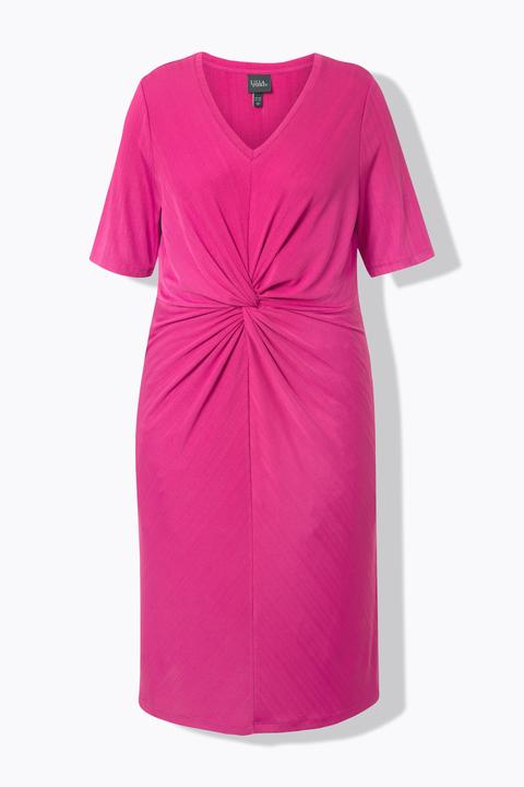 Produktbild Ulla Popken Jerseykleid, drapiert, V-Ausschnitt, Halbarm