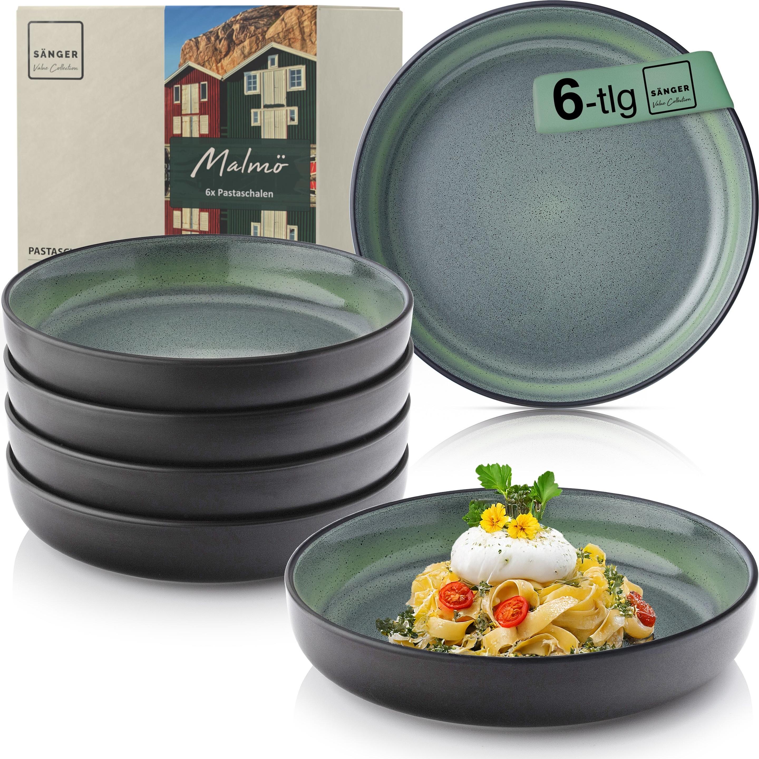 Sänger Pastaschalen Set Malmö, Teller, Grün