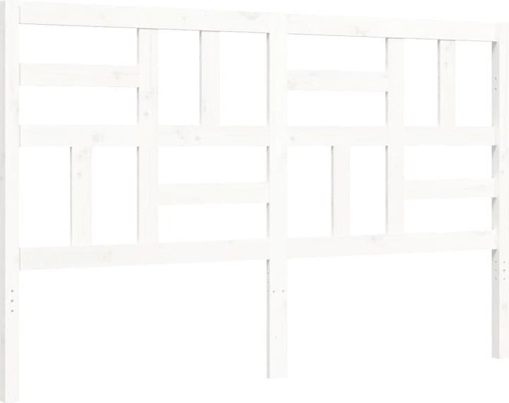 Image du produit vidaXL Massivholzbett mit Kopfteil Weiss 5FT King Size (150 x 200 cm)